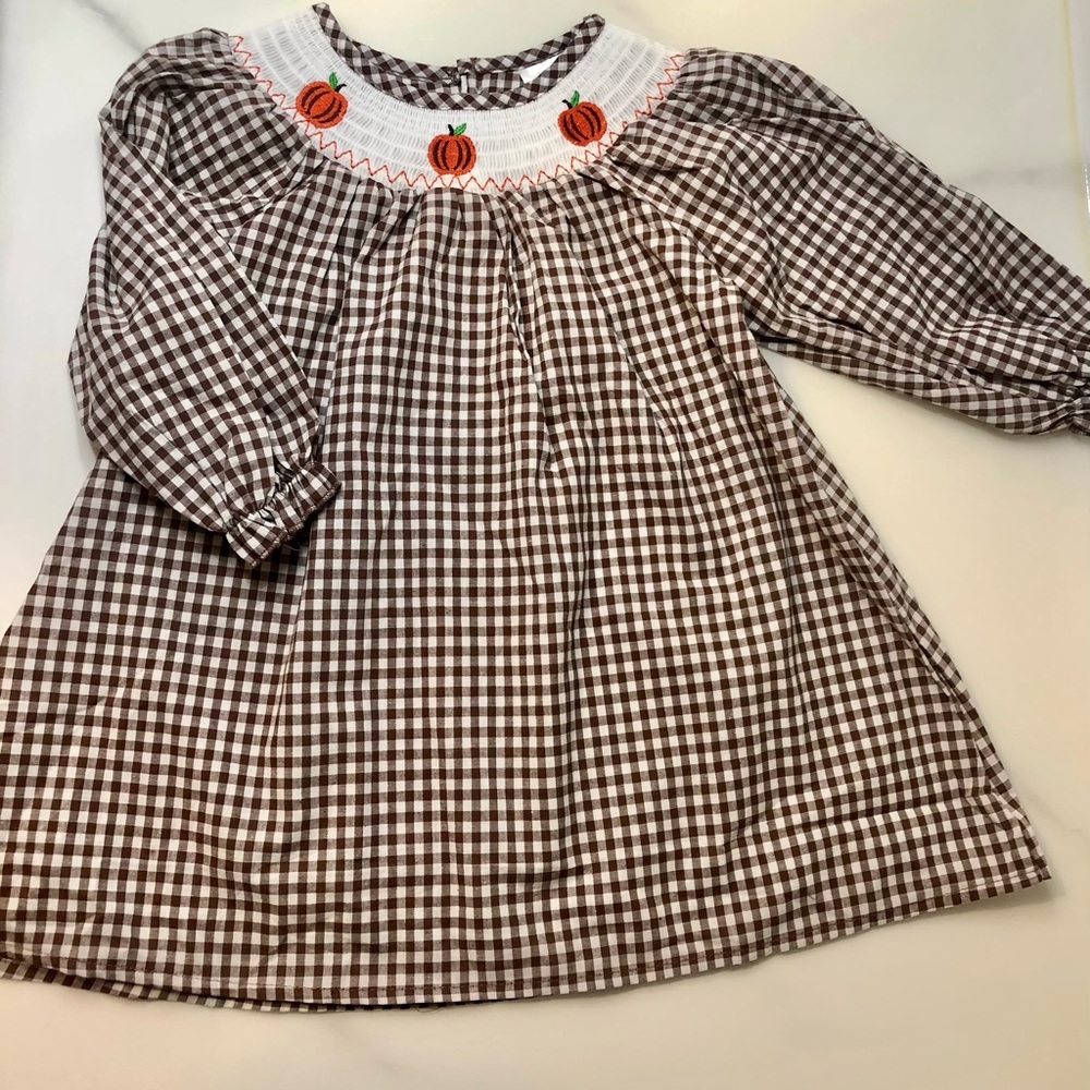 Pumpkin Smocked Dress